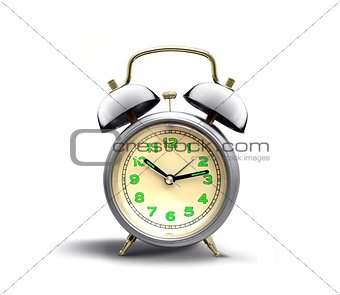 Alarm Clock over White