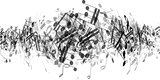 Abstract music notes background