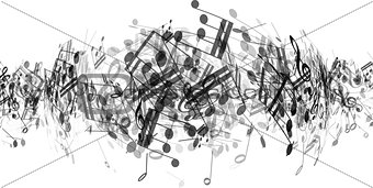 Abstract music notes background