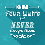 kow your limits quotation 