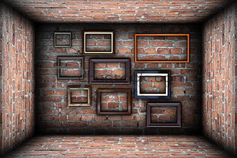 collection of frames in abstract backdrop