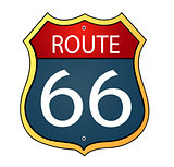 Glossy route sixty six icon