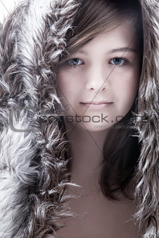 Girl with fur