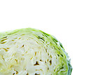 large cut cabbage close up