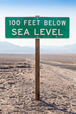 Below sea level