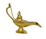 Gold genie lamp