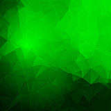 Abstract green frame with triangles