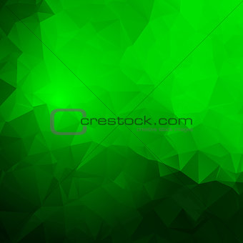 Abstract green frame with triangles