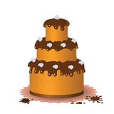 Sweet chocolate cake