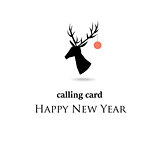 Christmas reindeer silhouette card 