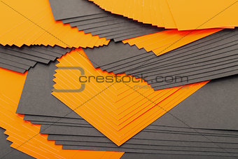 Black and orange sheets paper