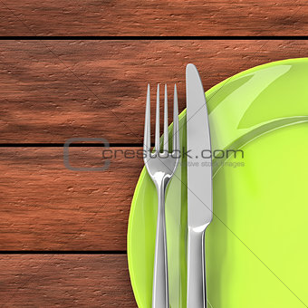 Cutlery in the dish