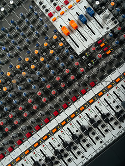 Recording studio mixing board