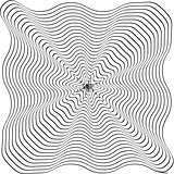 Black and White Hypnotic Background. Vector Illustration.