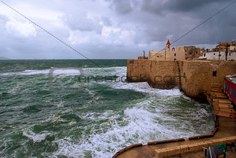 Acre sea wall, Israel