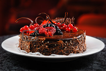 Luscious chocolate cake