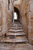 An alley in the old city in Jerusalem.