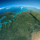 Detailed Earth. European part of Russia