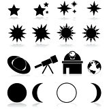 Astronomy icons