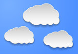 Abstract clouds on light blue background