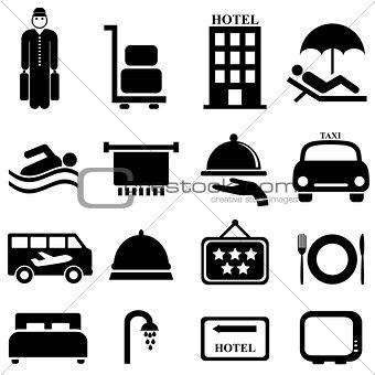 Hotel and hospitality icons