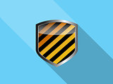 Protect  Shield Flat Icon Vector Illustration