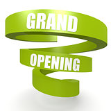 Grand opening green helix banner