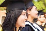 close-up pretty female university graduate  at ceremony