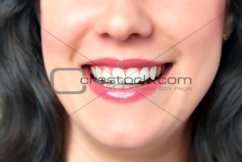 Closeup smiling woman