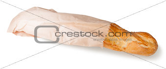 French baguette in a paper bag