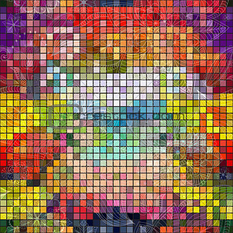 Seamless colorful mosaic pattern