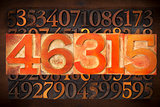 numerical abstract background