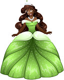 African Princess In Green Dress