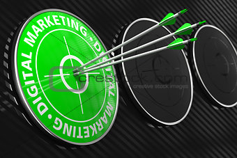 Digital Marketing Concept - Green Target.