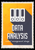 Data Analysis on Yellow in Flat Design.