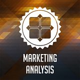 Marketing Analysis Concept on Triangle Background.