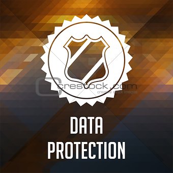 Data Protection Concept on Triangle Background.