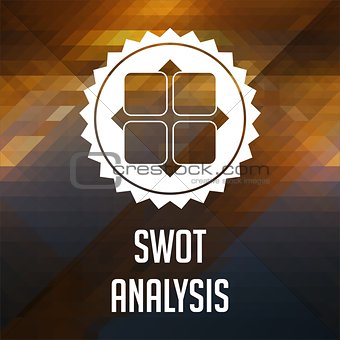 SWOT Analysis Concept on Triangle Background.