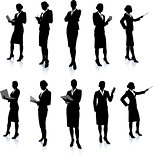 Businesswoman Silhouette Collection