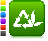 recycling icon on square internet button