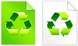 Recycle Symbol on Paper set