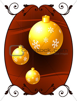Christmas Ornament on holiday background