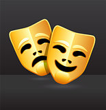 Comedy and tragedy theater masks