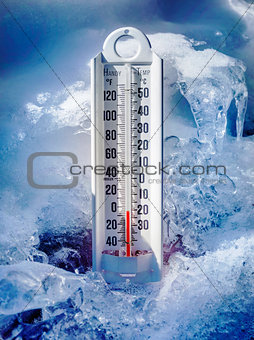 Ice cold thermometer