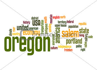 Oregon word cloud