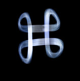 Command Key Symbol Icon Using Light Painting Technique
