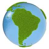 South America on green planet