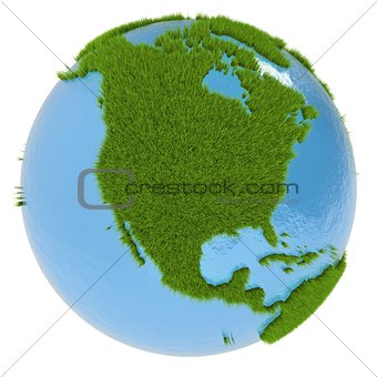 North America on green planet