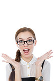 Funny woman with glasses