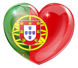 Portugal flag love heart